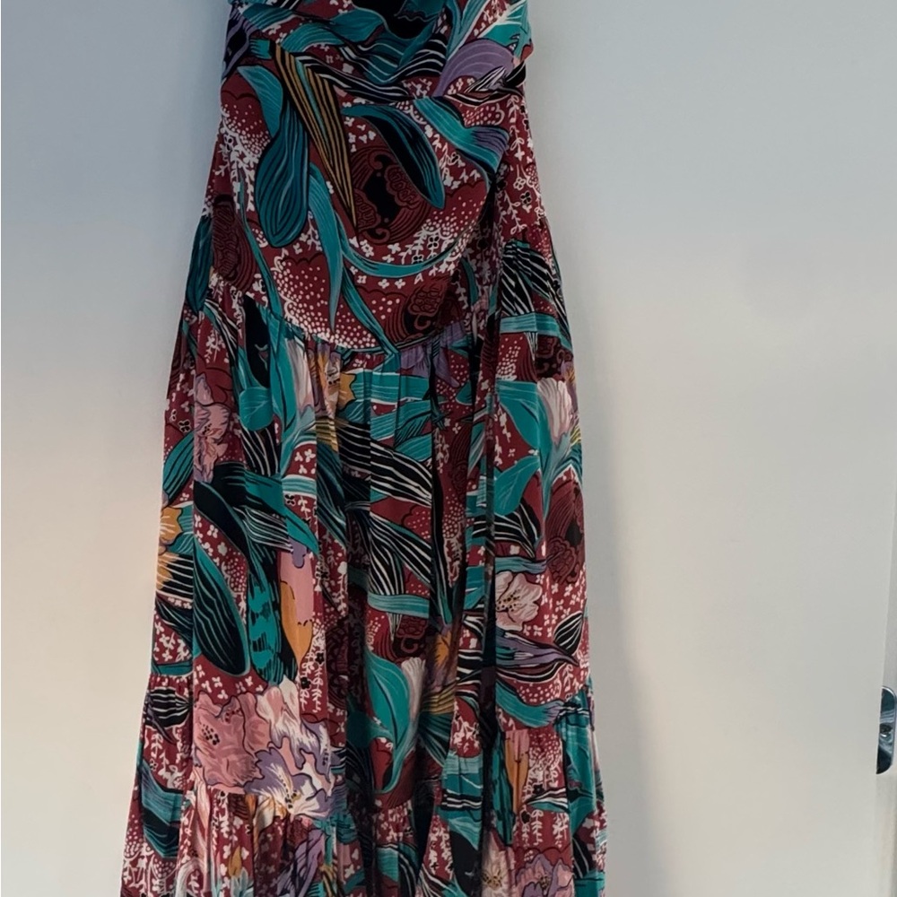 THE WHITE LOTUS MATTE SILK HALTER MAXI DRESS